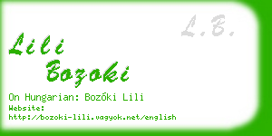 lili bozoki business card